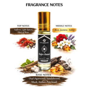 Hajre Aswad Attar Roll On 6ML – Alcohol Free Long Lasting Arabic Perfume Oil for Men & Women