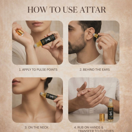 Noor E Qalb Attar Roll On 6ML – Dil Ki Roshni Ka Alcohol-Free Arabic Perfume Oil | Unisex Long Lasting Attar
