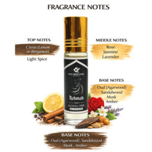 Rehmah Attar Roll On 6ML – Premium Alcohol Free Long Lasting Arabic Attar Perfume for Men & Women