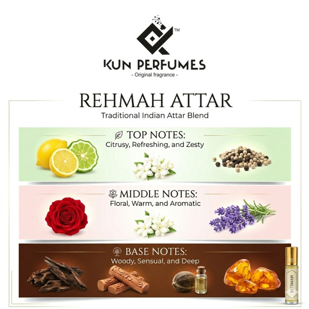 Rehmah Attar Roll On 6ML – Premium Alcohol Free Long Lasting Arabic Attar Perfume for Men & Women