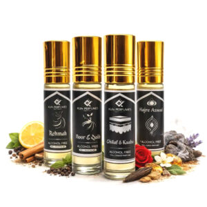 Best Arabic Attar 4 Pc Combo Set – Spiritual & Sunnah Roll On Perfume 6ML Long Lasting Attar for Men & Women